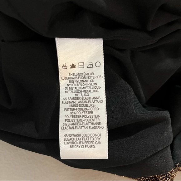 Dress The Population Claire Strapless Dress Bronze Shimmer Size Medium Bodycon - Picture 8 of 9